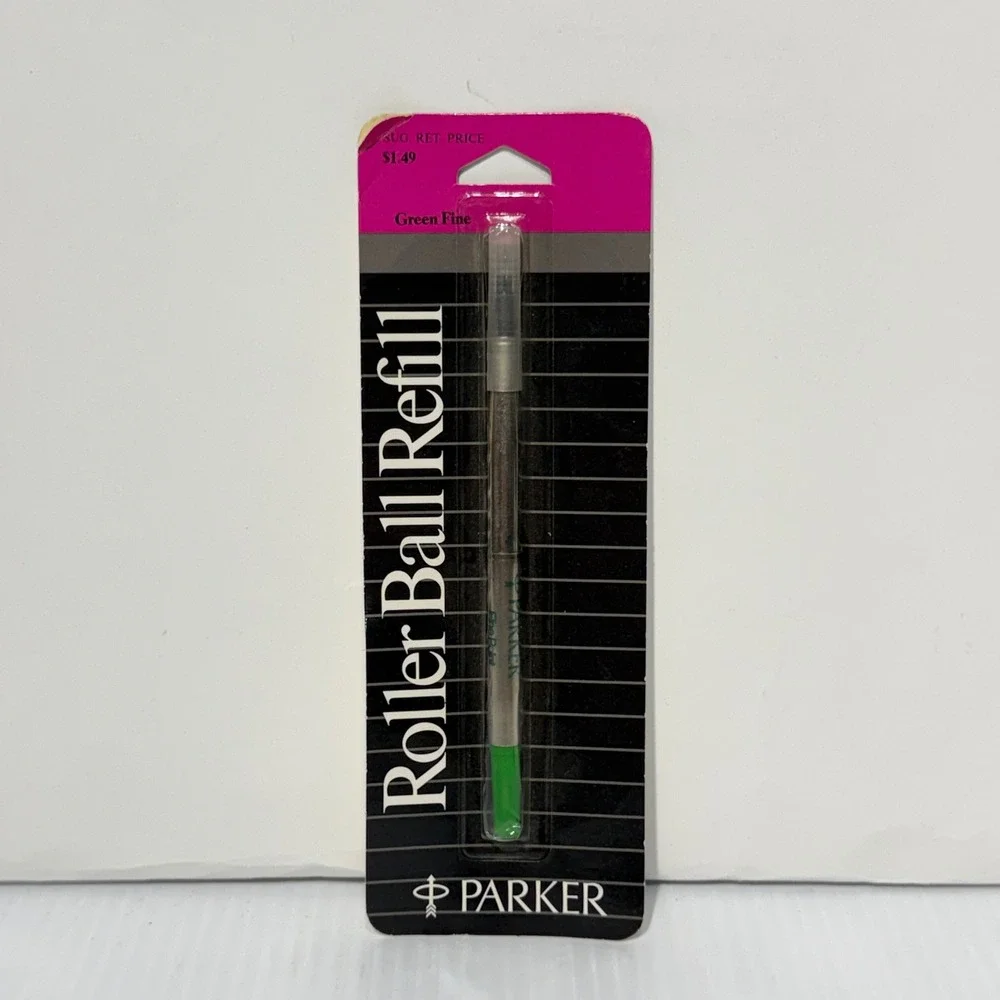 Vintage Parker Roller Ball Refill Green Fine Point 30245 1980s Sealed USA Made